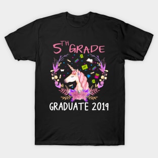 Kids 5th grade Graduate 2019 Unicorn Shirts for Girl T-Shirt